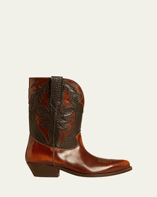 Wish Star Two-Tone Leather Boots